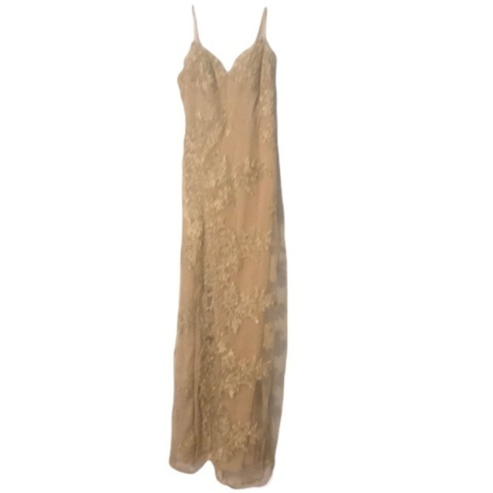 Nude & Gold Formal Dress
